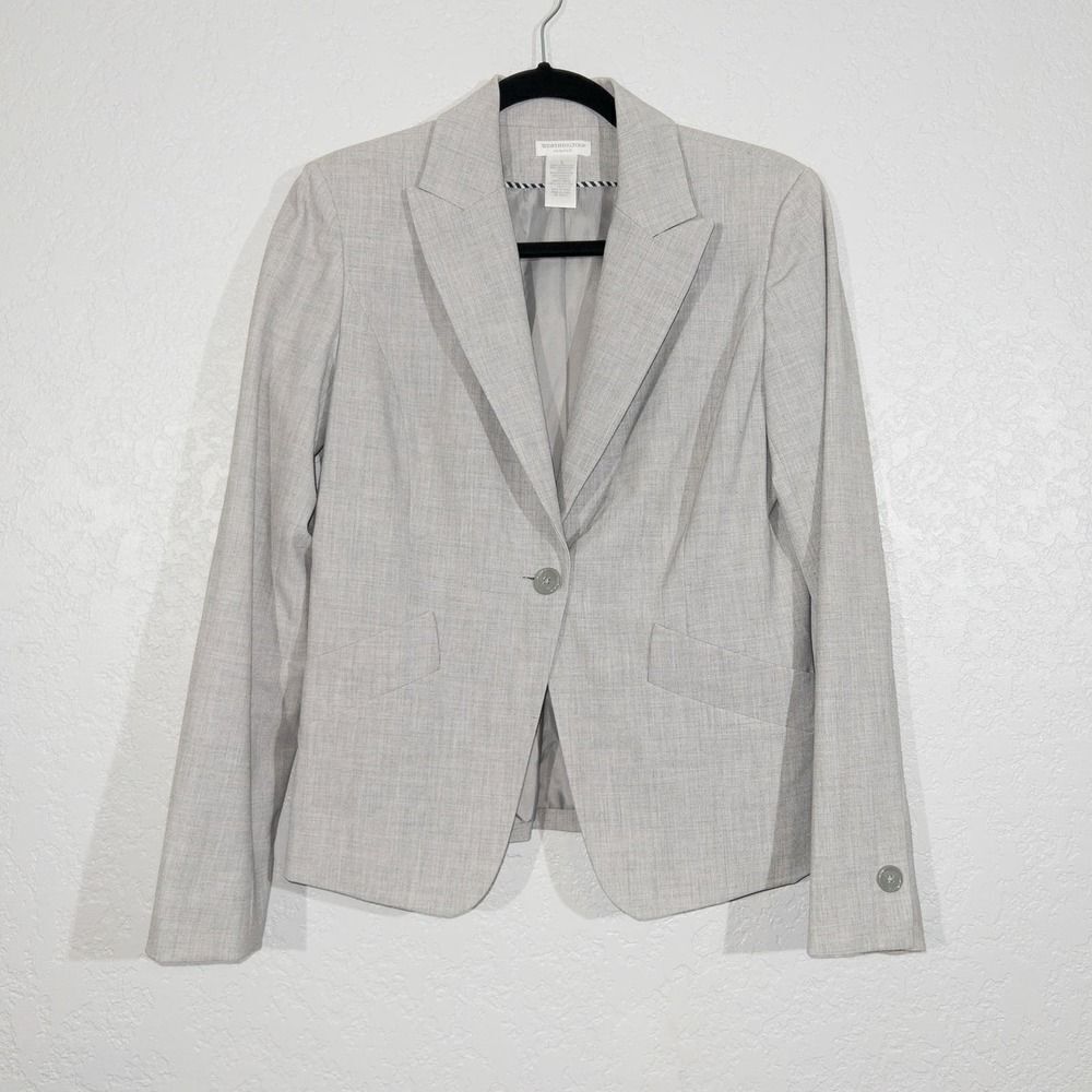 Worthington Gray Single‎ Button Blazer Size 6